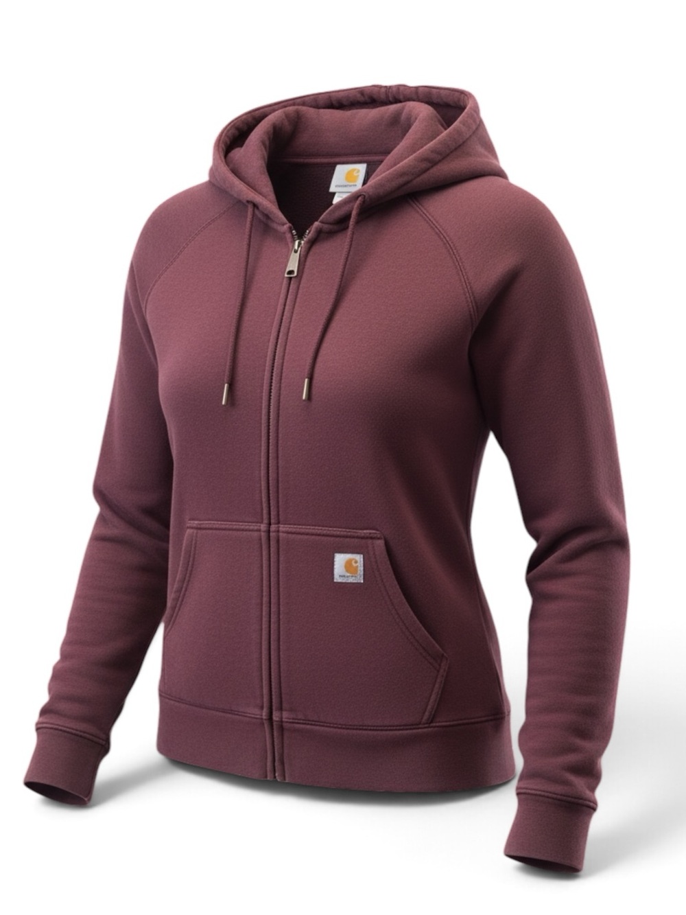 Carhartt Women's Full-Zip Hooded Sweatshirt Brown Size Small
